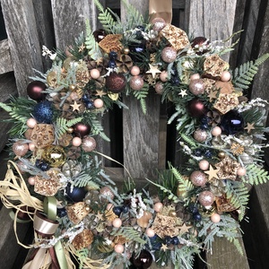 Karácsonyi ajtódísz, Karácsony, Karácsonyi lakásdekoráció, Karácsonyi ajtódíszek, Virágkötés, MESKA