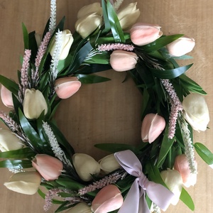 Tulipános ajtódísz - otthon & életmód - dekoráció - ajtó- és ablak dekoráció - ajtódísz & kopogtató - Meska.hu