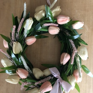 Tulipános ajtódísz - otthon & életmód - dekoráció - ajtó- és ablak dekoráció - ajtódísz & kopogtató - Meska.hu