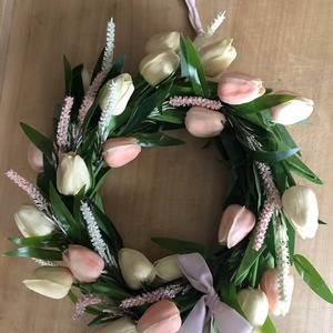 Tulipános ajtódísz - otthon & életmód - dekoráció - ajtó- és ablak dekoráció - ajtódísz & kopogtató - Meska.hu