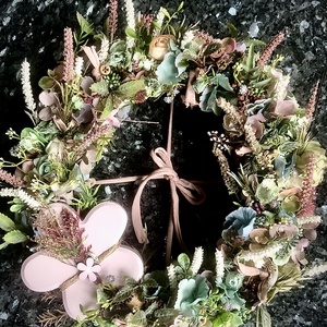 Tavaszváró ajtódísz, Otthon & Életmód, Dekoráció, Ajtó- és ablak dekoráció, Ajtódísz & Kopogtató, Virágkötés, MESKA