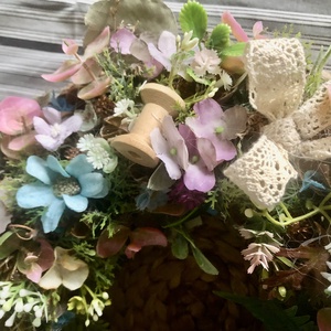 Virágos ajtódísz - otthon & életmód - dekoráció - ajtó- és ablak dekoráció - ajtódísz & kopogtató - Meska.hu