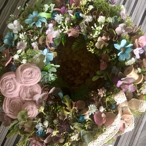 Virágos ajtódísz - otthon & életmód - dekoráció - ajtó- és ablak dekoráció - ajtódísz & kopogtató - Meska.hu