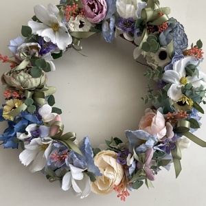 Ajtódísz apró szivecskékkel tavasz-nyár - Meska.hu