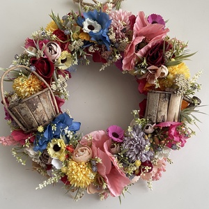 Ajtódísz vidám nyári színek - otthon & életmód - dekoráció - ajtó- és ablak dekoráció - ajtódísz & kopogtató - Meska.hu