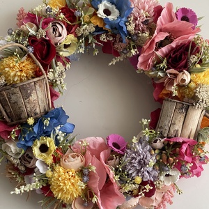 Ajtódísz vidám nyári színek - otthon & életmód - dekoráció - ajtó- és ablak dekoráció - ajtódísz & kopogtató - Meska.hu