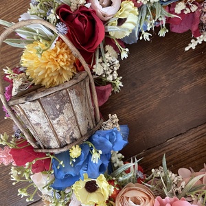 Ajtódísz/kopogtató vidám nyári színekkel  - otthon & életmód - dekoráció - ajtó- és ablak dekoráció - ajtódísz & kopogtató - Meska.hu