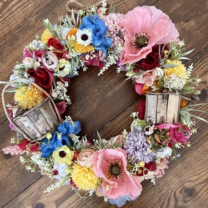 Ajtódísz/kopogtató vidám nyári színekkel  - otthon & életmód - dekoráció - ajtó- és ablak dekoráció - ajtódísz & kopogtató - Meska.hu