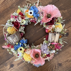 Ajtódísz/kopogtató vidám nyári színekkel  - otthon & életmód - dekoráció - ajtó- és ablak dekoráció - ajtódísz & kopogtató - Meska.hu