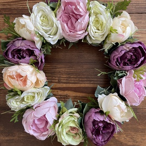 Ajtódísz/kopogtató nagy virágokkal - otthon & életmód - dekoráció - ajtó- és ablak dekoráció - ajtódísz & kopogtató - Meska.hu