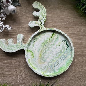 Szarvas tálka - karácsony - karácsonyi lakásdekoráció - ünnepi asztaldekoráció - Meska.hu