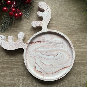 Szarvas tálka - karácsony - karácsonyi lakásdekoráció - ünnepi asztaldekoráció - Meska.hu