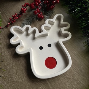 Rudolf tálka - karácsony - karácsonyi lakásdekoráció - ünnepi asztaldekoráció - Meska.hu