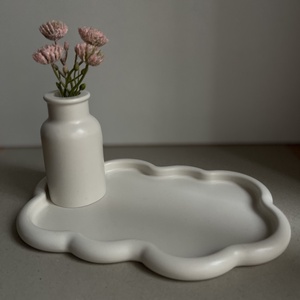 Felhő tálca henger váza szett, Otthon & Életmód, Dekoráció, Asztal és polc dekoráció, Asztaldísz, Mindenmás, MESKA