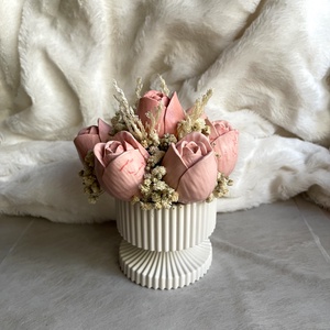 Rózsaszín örök tulipán kehely, Esküvő, Dekoráció, Asztaldísz, Mindenmás, MESKA