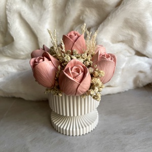 Rózsaszín örök tulipán kehely - esküvő - dekoráció - asztaldísz - Meska.hu