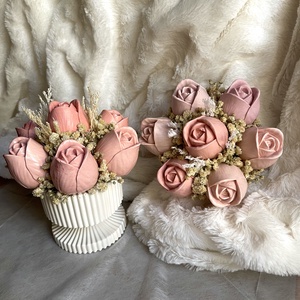 Rózsaszín örök tulipán kehely - esküvő - dekoráció - asztaldísz - Meska.hu