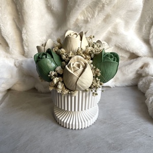 Olíva örök tulipán kehely, Esküvő, Dekoráció, Asztaldísz, Mindenmás, MESKA