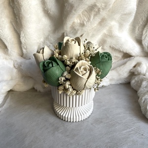 Olíva örök tulipán kehely - esküvő - dekoráció - asztaldísz - Meska.hu