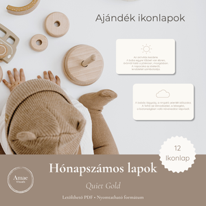 Hónapszámos lapok csomag  Quiet Gold   Letölthető PDF  Amae Visuals - művészet - grafika & illusztráció - digitális - Meska.hu