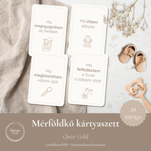 Mérföldkő kártyák csomag  Quiet Gold   Letölthető PDF  Amae Visuals - művészet - grafika & illusztráció - digitális - Meska.hu