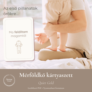 Mérföldkő kártyák csomag  Quiet Gold   Letölthető PDF  Amae Visuals, Művészet, Grafika & Illusztráció, Digitális, Fotó, grafika, rajz, illusztráció, MESKA