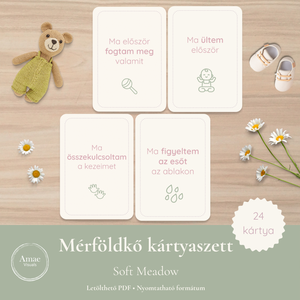 Mérföldkő kártyák  Soft Meadow  Letölthető PDF  Amae Visuals - művészet - grafika & illusztráció - digitális - Meska.hu