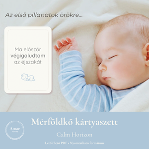 Mérföldkő kártyák  Calm Horizon   Letölthető PDF  Amae Visuals, Művészet, Grafika & Illusztráció, Digitális, , MESKA
