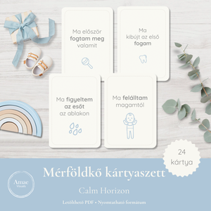 Mérföldkő kártyák  Calm Horizon   Letölthető PDF  Amae Visuals - művészet - grafika & illusztráció - digitális - Meska.hu