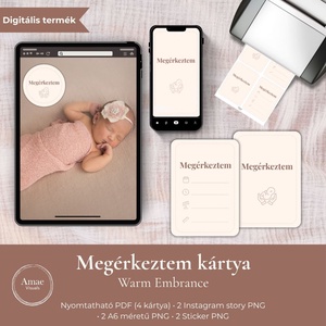 Digitális Megérkeztem kártya szett  Warm Embrance  Amae Visuals, Művészet, Grafika & Illusztráció, Digitális, Fotó, grafika, rajz, illusztráció, MESKA