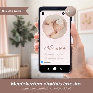 Digitális bababejelentő kártya - Warm Embrance - Amae Visuals, Művészet, Grafika & Illusztráció, Digitális, , MESKA
