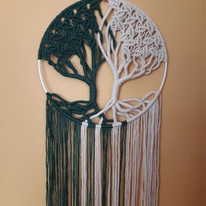 Makramé élet fa - otthon & életmód - dekoráció - fali és függő dekoráció - falra akasztható dekor - Meska.hu