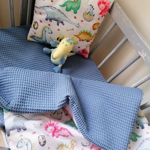 Dínós babakocsi takaró szett 2 részes - otthon & életmód - babaszoba, gyerekszoba - Meska.hu