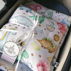 Dínós babakocsi takaró szett 2 részes - otthon & életmód - babaszoba, gyerekszoba - Meska.hu