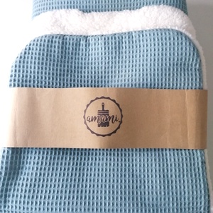 Kapucnis babatakaró+derékalj - otthon & életmód - babaszoba, gyerekszoba - babatakaró, gyerek pléd - Meska.hu