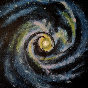Eredeti csillagászati festmény: Spirálgalaxis, Messier 61 - művészet - festmény - akril - Meska.hu