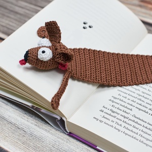 Horgolt könyvjelző KUTYA - könyv & zene - könyvjelző - Meska.hu