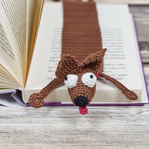 Horgolt könyvjelző KUTYA - könyv & zene - könyvjelző - Meska.hu