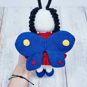 PIHE a lepkelány, horgolt mesefigura - játék & sport - baba & babaház - baba - Meska.hu