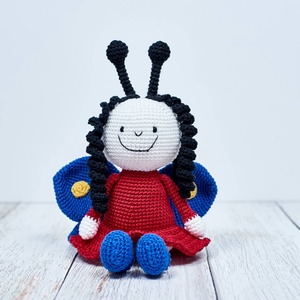 PIHE a lepkelány, horgolt mesefigura - játék & sport - baba & babaház - baba - Meska.hu