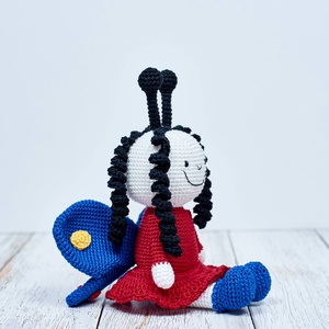 PIHE a lepkelány, horgolt mesefigura - játék & sport - baba & babaház - baba - Meska.hu