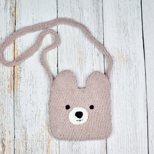 KÉSZTERMÉK -  Horgolt MACI oldaltáska, mackós crossbody gyerekeknek, Táska & Tok, Kézitáska & válltáska, Vállon átvethető táska, Horgolás, MESKA