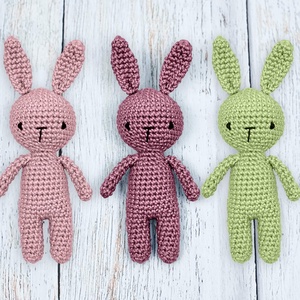 ZsebAmara - horgolt MINI nyuszi, marokállatka (bármilyen színben) - játék & sport - plüssállat & játékfigura - nyuszi - Meska.hu