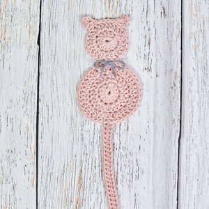 Horgolt könyvjelző CICA - könyv & zene - könyvjelző - Meska.hu