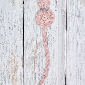 Horgolt könyvjelző CICA - könyv & zene - könyvjelző - Meska.hu