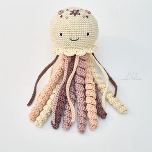 Horgolt NAGY polip virághímzéssel krém/barna  - játék & sport - babalátogató ajándékcsomag - Meska.hu Horgolt NAGY polip virághímzéssel krém/barna  - játék & sport - babalátogató ajándékcsomag - Meska.hu