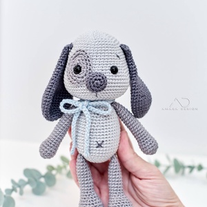Horgolt foltos Henry kutyus, amigurumi kutya - játék & sport - plüssállat & játékfigura - kutya - Meska.hu