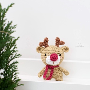 ZsebAmara - horgolt MINI rénszarvas, marokállatka - játék & sport - plüssállat & játékfigura - más figura - Meska.hu