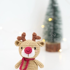 ZsebAmara - horgolt MINI rénszarvas, marokállatka - játék & sport - plüssállat & játékfigura - más figura - Meska.hu