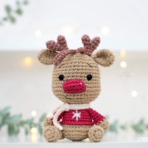 ZsebAmara - horgolt kis ülő rénszarvas, marokállatka - játék & sport - plüssállat & játékfigura - más figura - Meska.hu